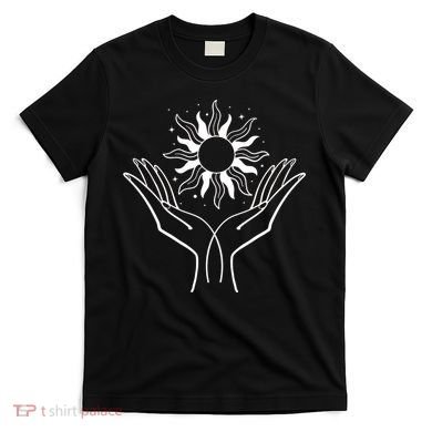 Boho Styled Hands Lifting Sun Spiritual T-Shirt