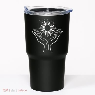Boho Styled Hands Lifting Sun Spiritual Tumbler