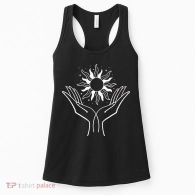 Boho Styled Hands Lifting Sun Spiritual Women's Tank Top