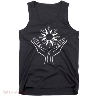 Boho Styled Hands Lifting Sun Spiritual Tank Top