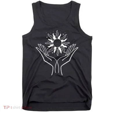 Boho Styled Hands Lifting Sun Spiritual Tank Top