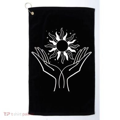 Boho Styled Hands Lifting Sun Spiritual Golf Towel