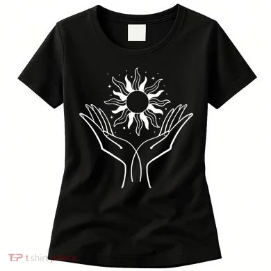 Boho Styled Hands Lifting Sun Spiritual Women's T-Shirt