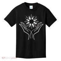 Boho Styled Hands Lifting Sun Spiritual Kids T-Shirt thumb 0