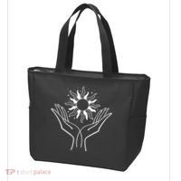 Boho Styled Hands Lifting Sun Spiritual Tote Bag thumb 3