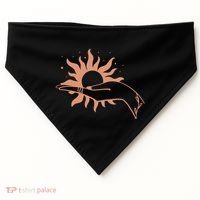 Boho Styled Open Palm Sun In Hand USA-Made Doggie Bandana thumb 0