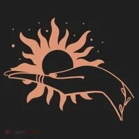 Boho Styled Open Palm Sun In Hand Tumbler thumb 3