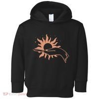 Boho Styled Open Palm Sun In Hand Toddler Hoodie thumb 0