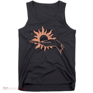Boho Styled Open Palm Sun In Hand Tank Top