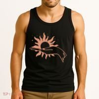 Boho Styled Open Palm Sun In Hand Tank Top thumb 3