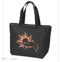 Boho Styled Open Palm Sun In Hand Tote Bag thumb 3