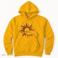 Boho Styled Open Palm Sun In Hand Hoodie thumb 0