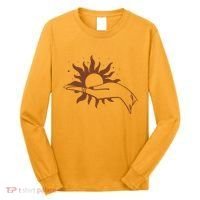 Boho Styled Open Palm Sun In Hand Long Sleeve Shirt thumb 0