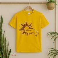 Boho Styled Open Palm Sun In Hand T-Shirt thumb 2