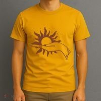 Boho Styled Open Palm Sun In Hand T-Shirt thumb 3