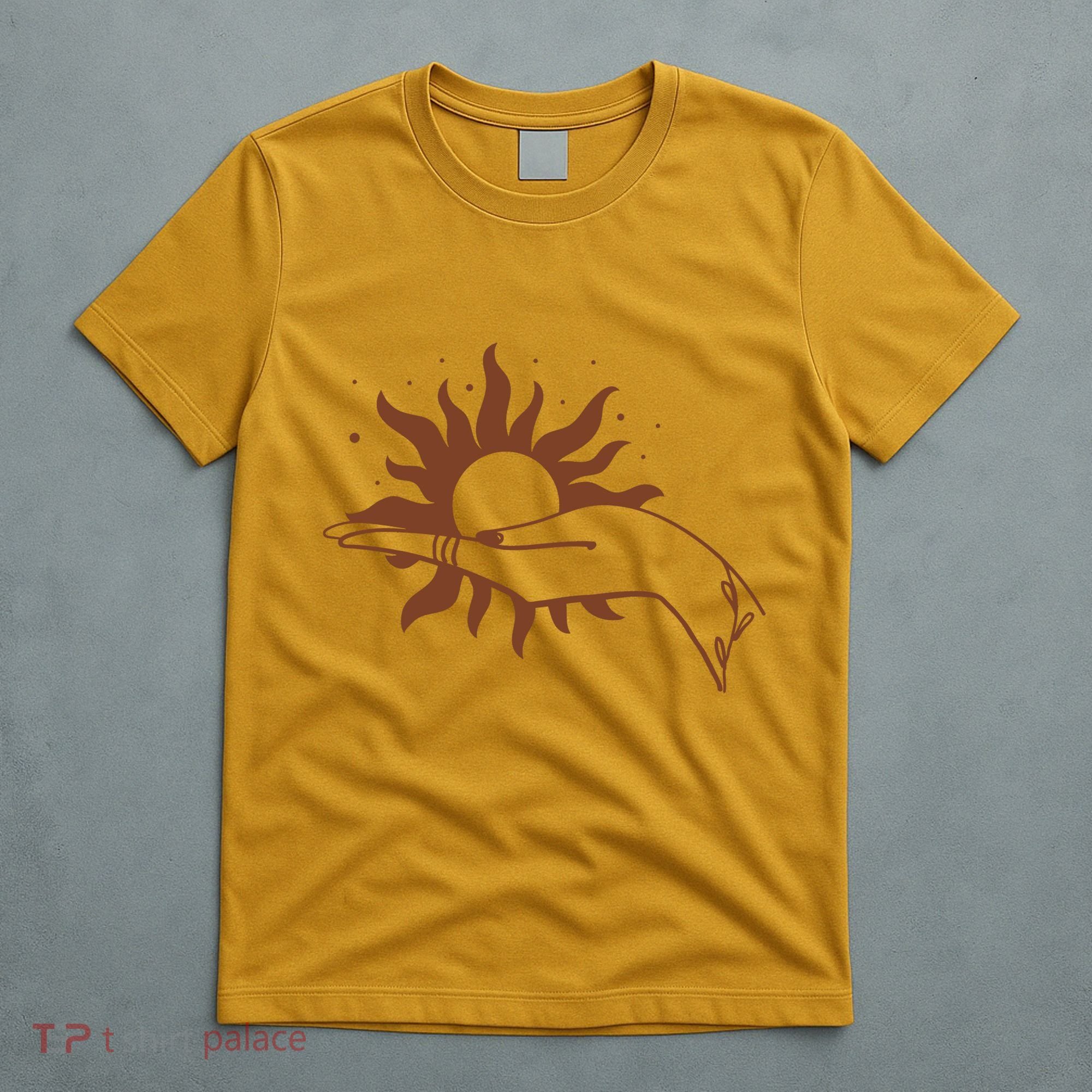 Boho Styled Open Palm Sun In Hand T-Shirt