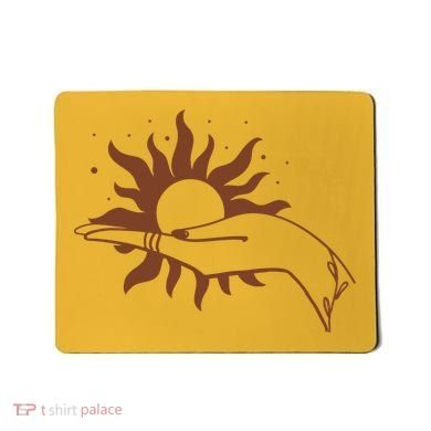 Boho Styled Open Palm Sun In Hand Mousepad