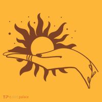 Boho Styled Open Palm Sun In Hand Baby Bodysuit thumb 2