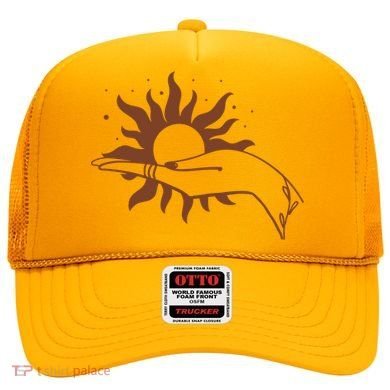 Boho Styled Open Palm Sun In Hand Hat