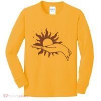 Boho Styled Open Palm Sun In Hand Kids Long Sleeve Shirt thumb 0