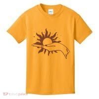 Boho Styled Open Palm Sun In Hand Kids T-Shirt thumb 0