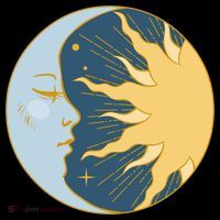 Boho Sun And Moon Button thumb 1