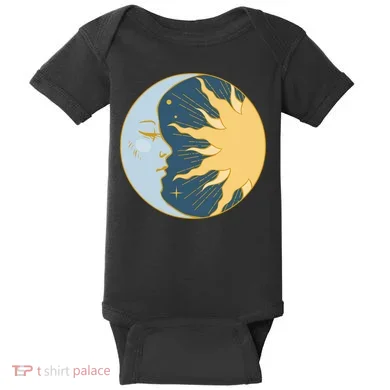 Boho Sun And Moon Baby Bodysuit