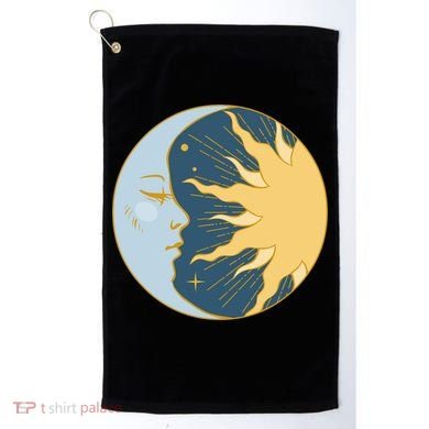 Boho Sun And Moon Golf Towel