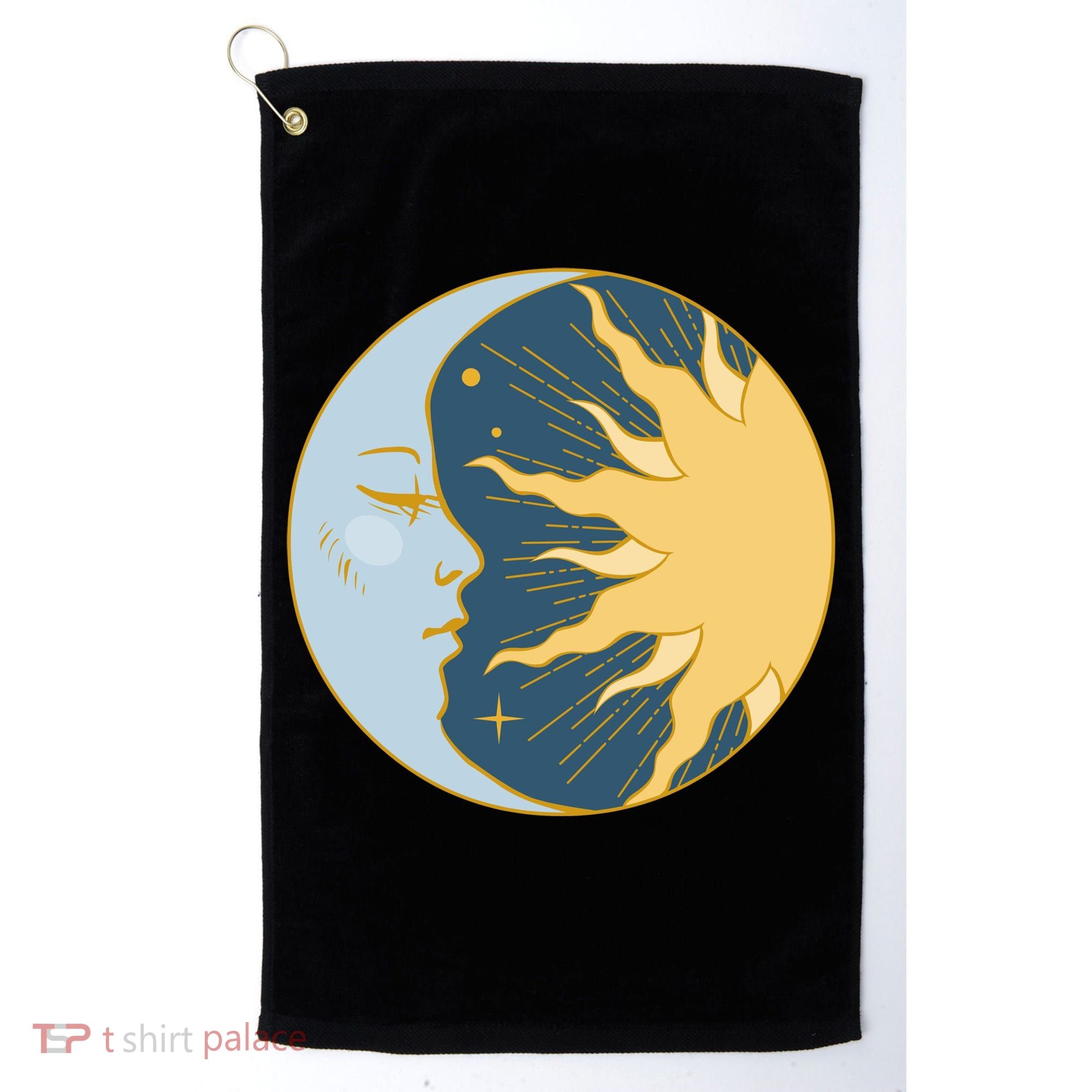 Boho Sun And Moon Golf Towel