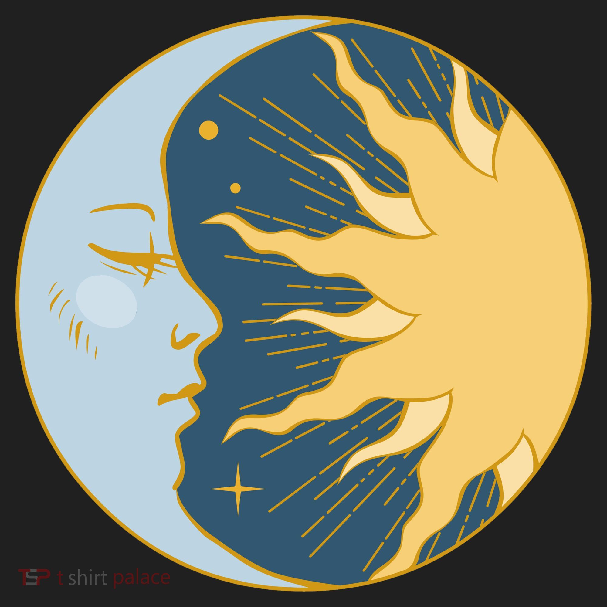 Boho Sun And Moon Golf Towel