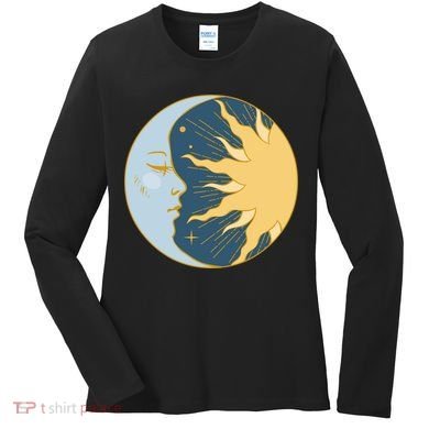 Boho Sun And Moon Women's Long Sleeve Shirt