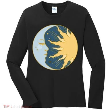 Boho Sun And Moon Women's Long Sleeve Shirt