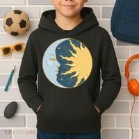 Boho Sun And Moon Kids Hoodie thumb 2