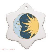 Boho Sun And Moon Ceramic Ornament thumb 0