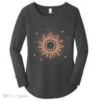 Boho Sun Illustration Women's Perfect Tri Tunic Long Sleeve Shirt thumb 0