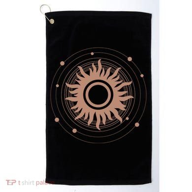 Boho Sun Illustration Golf Towel
