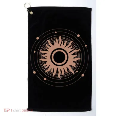 Boho Sun Illustration Golf Towel