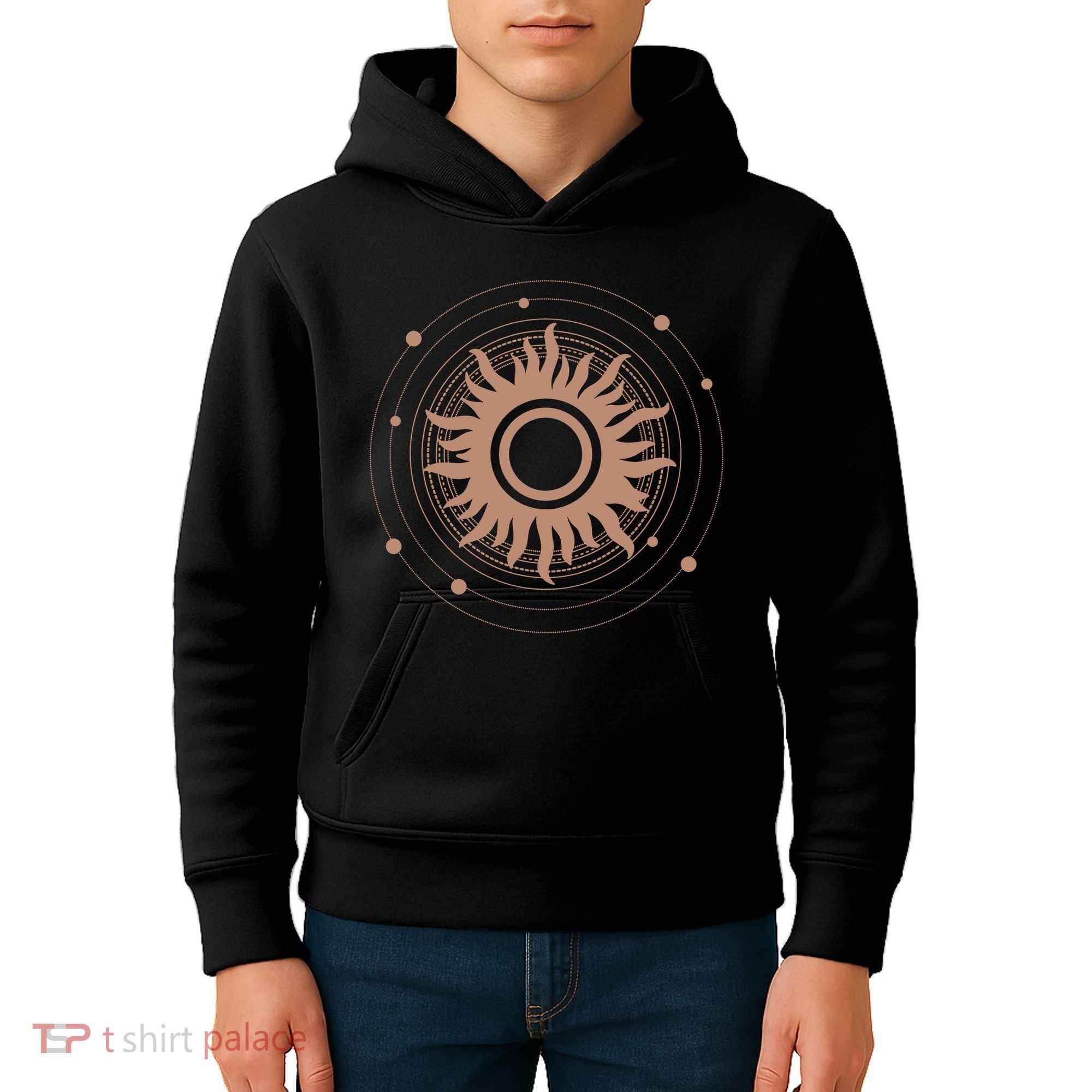 Boho Sun Illustration Kids Hoodie
