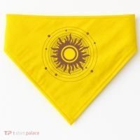 Boho Sun Illustration USA-Made Doggie Bandana thumb 0