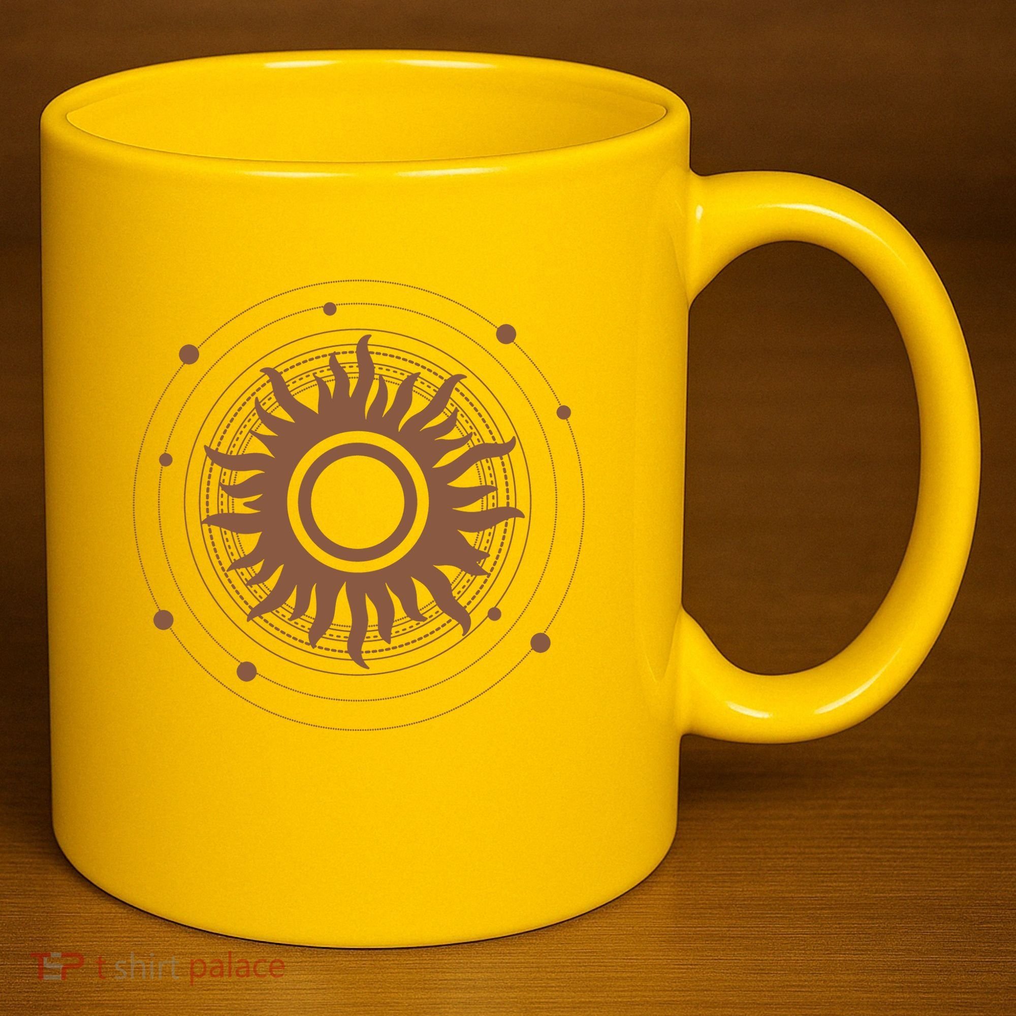 Boho Sun Illustration 11oz C Handle Ceramic Mug