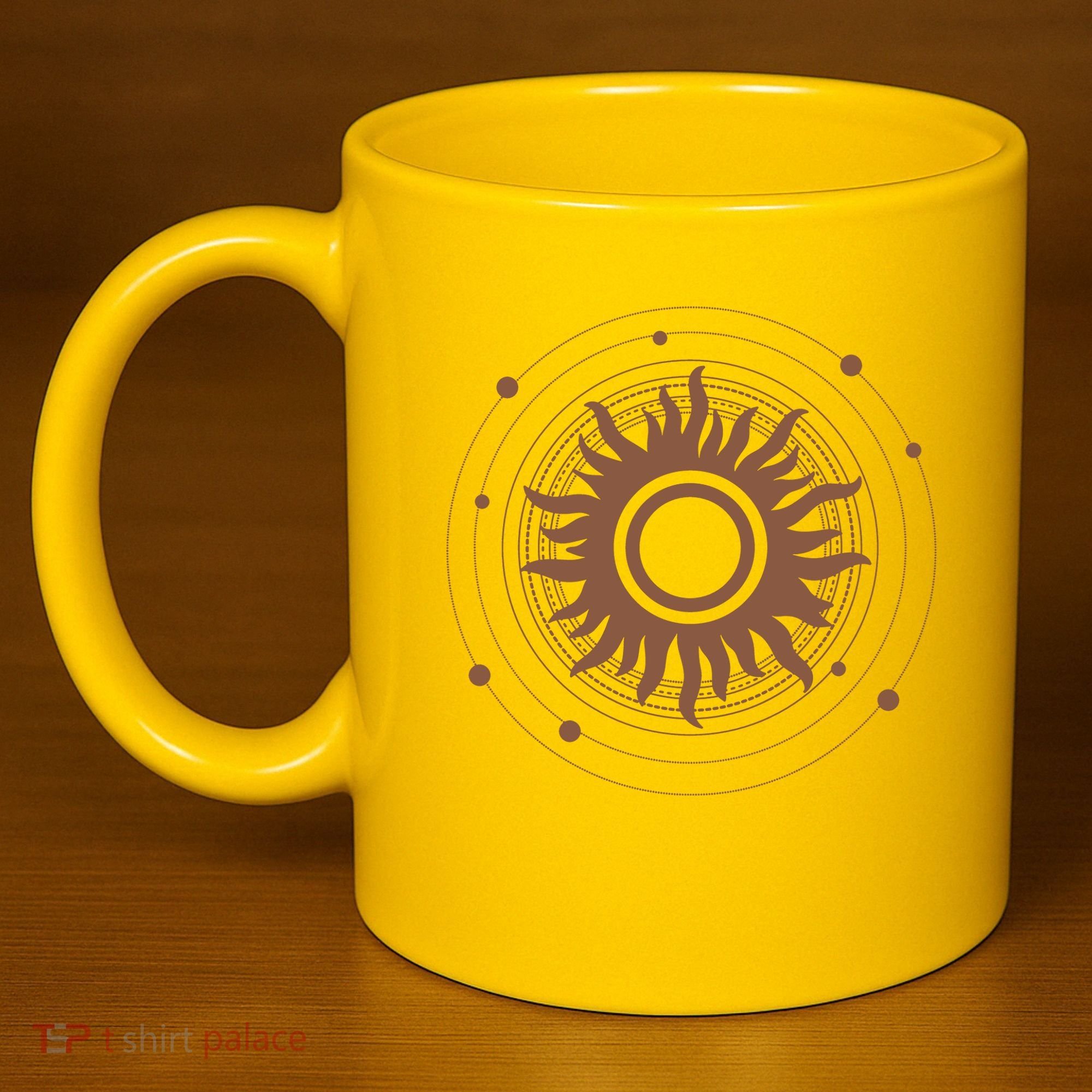 Boho Sun Illustration 11oz C Handle Ceramic Mug