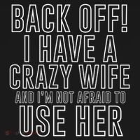 Back Off! I Have A Crazy Wife Gift Ornament thumb 1