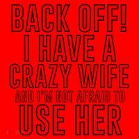 Back Off! I Have A Crazy Wife Gift Santa Hat thumb 1