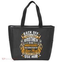 Back Off I Have A Crazy Sister Tote Bag thumb 0
