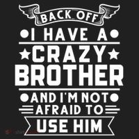 Back Off I Have A Crazy Brother Family Gift Hat thumb 2