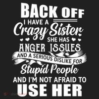 Back Off I Have A Crazy Sisters Brothers Boy Girl Beanie thumb 2