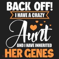Back Off I Have A Crazy Aunt Nephew Niece Family Gift Beanie thumb 2