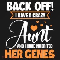 Back Off I Have A Crazy Aunt Nephew Niece Family Gift Women's Hoodie thumb 2