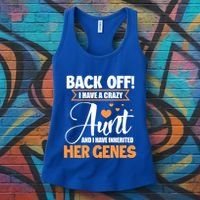 Back Off I Have A Crazy Aunt Nephew Niece Family Gift Women's Tank Top thumb 3