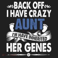 Back Off I Have A Crazy Aunt Niece Retro Aunt Gift Women's Sweatshirt thumb 2